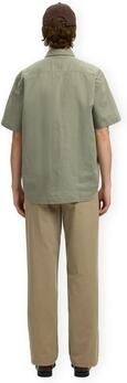 Selected Overhemd Korte Mouw Noos Regclay Linen Shirt Vetiver - Foto 2