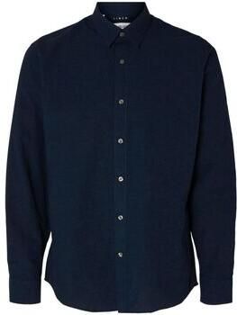 Selected Overhemd Lange Mouw 16079056 LINEN SHIRT-SKY CAPTAIN