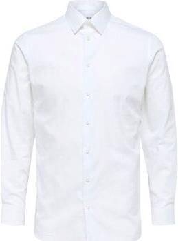 Selected Overhemd Lange Mouw 16080200 METHAN-BRIGHT WHITE
