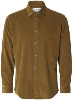 Selected Overhemd Lange Mouw 16090182 SLHREGOWEN-CORD SHIRT LS-BUTTERNUT