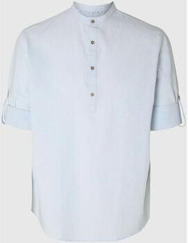 Selected Overhemd Lange Mouw 16092977 LINEN TUNIC-SKY CAPTAIN