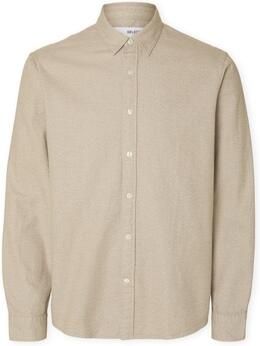 Selected Overhemd Lange Mouw Noos Regnoah Shirt Egret