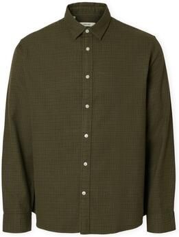 Selected Overhemd Lange Mouw Noos Regnoah Shirt Forest Green