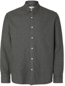 Selected Overhemd Lange Mouw Noos Regnoah Shirt Gray Flannel