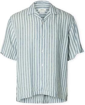Selected Overhemd Lange Mouw RlxKylian Linen Shirt Blue Mirage Blue White