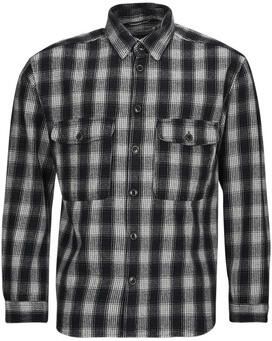 SELECTED HOMME Heren Overhemden Slhloosemason-flannel Overshirt W Noos Donkerblauw