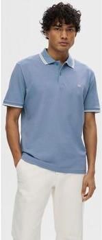 SELECTED HOMME regular fit polo SLHDANTE van biologisch katoen cashmere blue - Foto 2