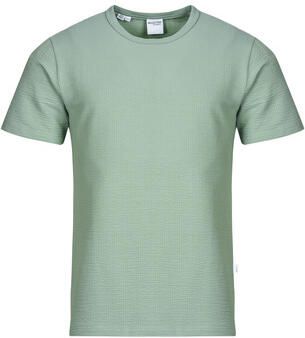 Selected Homme T-shirt met geribde ronde hals model 'SANDER'