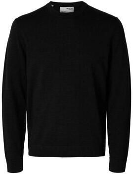 Selected Homme Gebreide pullover van merinowol met ribboorden model 'TRAY'