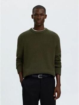 SELECTED MEN Heren Truien & Vesten Slhalex Ls Knit Crew Neck Noos Donkergroen - Foto 9