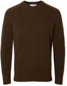 Selected Homme Regular fit gebreide pullover met mix van alpaca en wol model 'RAI'