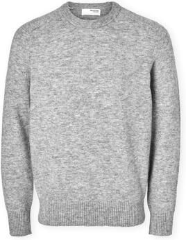 Selected Homme Regular fit gebreide pullover met mix van alpaca en wol model 'RAI'