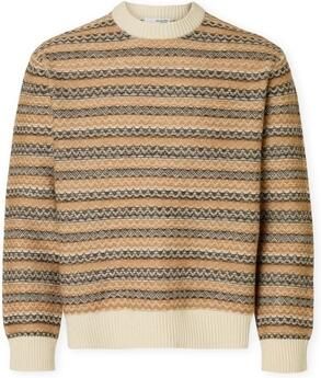 Selected Trui Revy Knit Egret Chipmunk