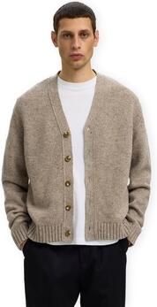 Selected Vest Noos Cody Cardigan Oatmeal