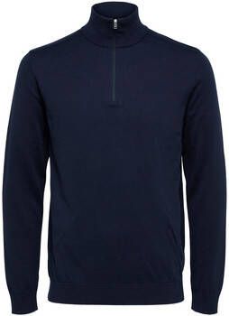 Selected Sweater Berg Half Zip Cardigan Navy
