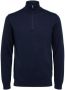 SELECTED HOMME Heren Truien & Vesten Slhberg Half Zip Cardigan Noos Donkerblauw - Thumbnail 3