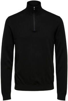 Selected Sweater Berg Half Zip Cardigan Zwart