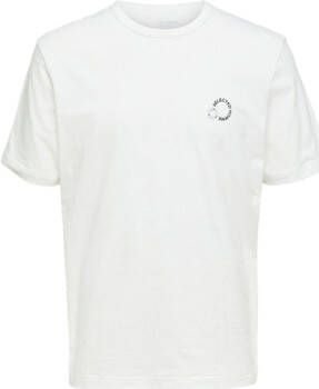 Selected T-shirt Logo Print T-Shirt Cloud Dancer