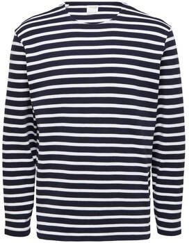 Selected T-shirt Noos Briac Stripe L S T-Shirt Navy Blazer