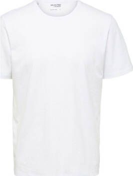 Selected T-shirt Noos Pan Linen T-Shirt Bright White