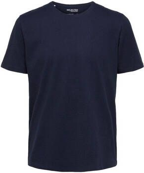 Selected T-shirt Noos Pan Linen T-Shirt Navy Blazer