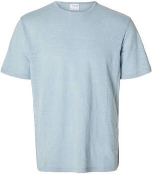 Selected T-shirt T-Shirt Bet Linen Cashmere Blue