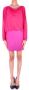 Semicouture Jurk met zijrits Pink Dames - Thumbnail 1