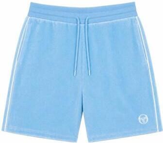 Sergio Tacchini Korte Broek Tasso Velour Shorts Baltic Sea White