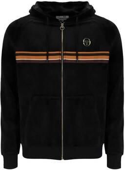 Sergio Tacchini Sweater Albi Velour Zip Hoodie Track Top Black Gold