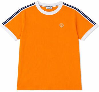 Sergio Tacchini T-shirt Korte Mouw Pino Ringer T-Shirt Orange Pepper White