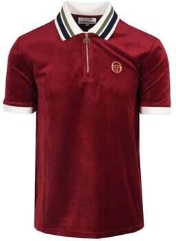 Sergio Tacchini T-shirt Mahony Velour Zip Polo Shirt Rhubarb Gold