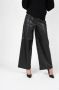 Silvian Heach Wide eco leather trousers Zwart Dames - Thumbnail 1