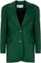 Silvian Heach Sportjas Regular Blazer met Zijzakken Green Dames - Thumbnail 1