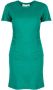 Silvian Heach Mini Jurk met Ronde Hals en Korte Mouwen Green Dames - Thumbnail 1