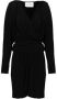Silvian Heach Elegante Midi Jurk met Omslaghalslijn en Tailledetail Black Dames - Thumbnail 2