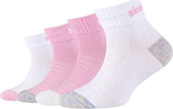 Skechers Sportsokken 4PPK Girls Mesh Ventilation Quarter Socks