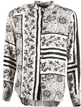 Sl56 Overhemd Lange Mouw Camicia Colletto Coreana Cotone