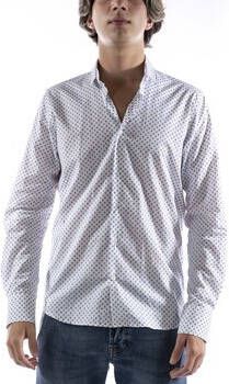Sl56 Overhemd Lange Mouw Camicia S.L.56 Fantasia Bianco