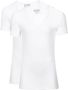Slater T-shirt 2-pack Stretch Diepe V-hals T-shirt Wit - Thumbnail 1