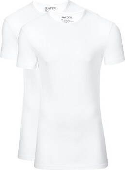 Slater T-shirt 2-pack Stretch T-shirt Wit