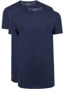 Slater T-shirt 2-pack T-shirt Basic Extra Lang O-neck Navy