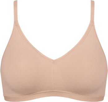 Sloggi Soft-bh GO Daily Cotton Glans-effect details diepe V-hals zonder beugel