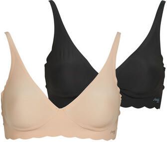 Sloggi Bralettes zonder beugel ZERO Microfibre 2.0 Soft Bra PACK DE 2