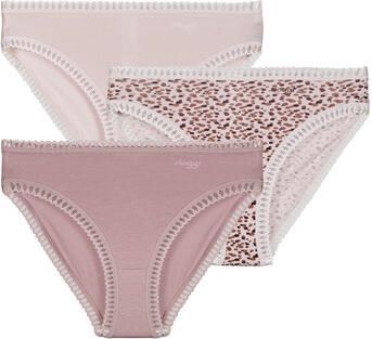 Sloggi Slip GO Crush hoge beenuitsnijding kant vrouwelijk zacht elastisch katoenmix (Set van 3) - Foto 7