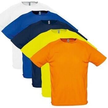 Sols T-shirt Korte Mouw PAK 5 ademende T-shirts SPORTIEF