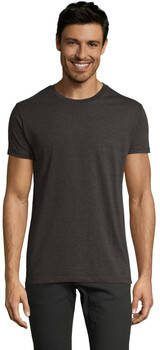 Sols T-shirt Korte Mouw Imperial Fit T-shirt antracietkleur 100% katoen
