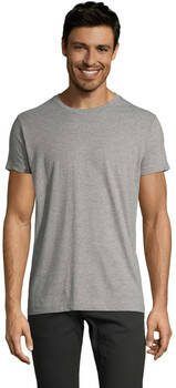 Sols T-shirt Korte Mouw IMPERIAL FIT T-shirt grijsmix 100% katoen