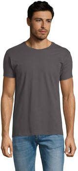 Sols T-shirt Korte Mouw Imperial Fit T-shirt donkergrijs 100% katoen