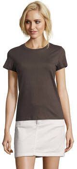 Sols T-shirt Korte Mouw Imperial Fit T-shirt donkergrijs 100% katoen
