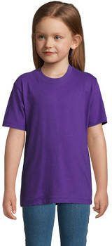 Sols T-shirt Korte Mouw Kinder-T-shirt Keizerlijk Paars 100% katoen